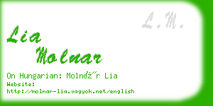 lia molnar business card